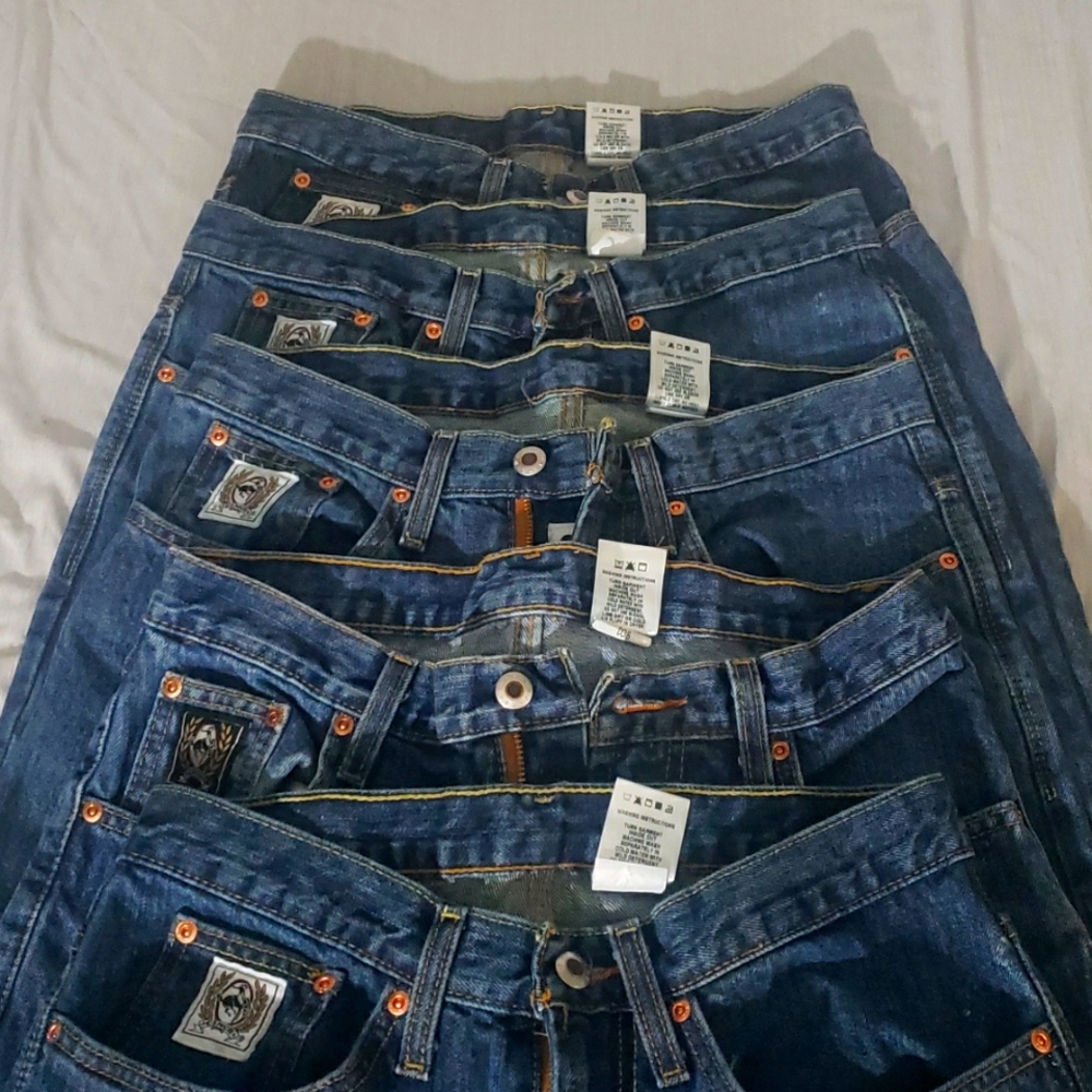 Men's Cinch brand jeans, dark stone washed, 30x38